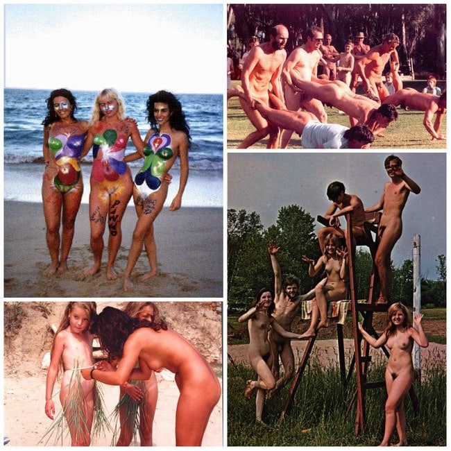 Rétro naturisme photos de famille Purenudism vintage